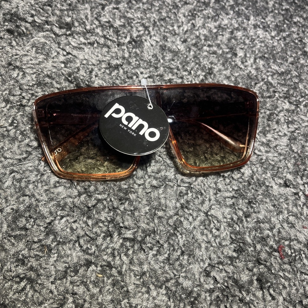 Pano New York UV Sunglasses Orange Plastic Frames